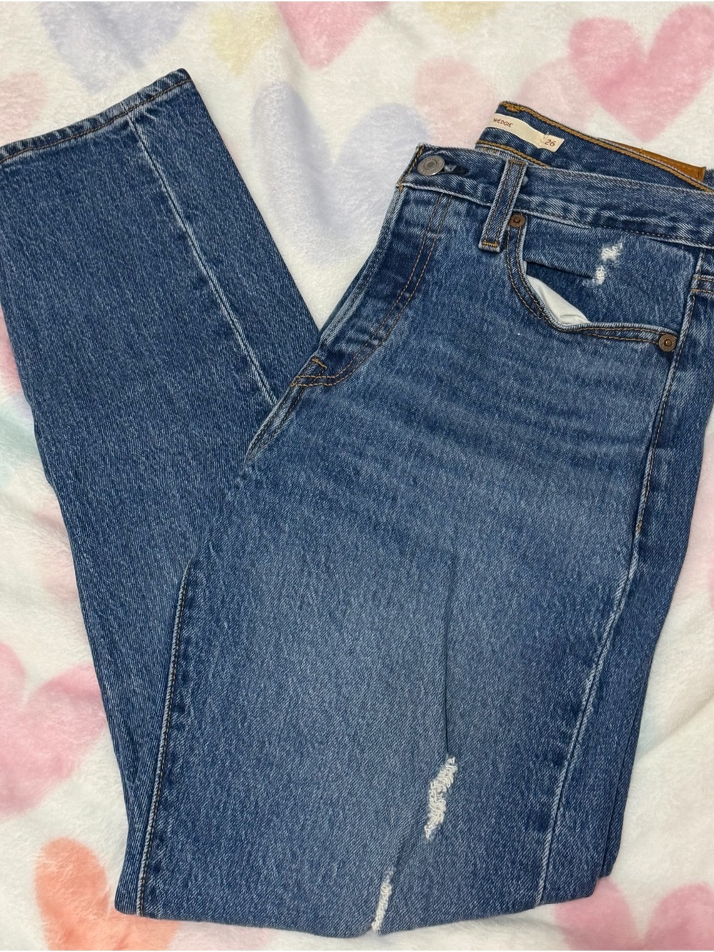 Levi's Women's Straight-Leg Jeans in Dark Blue Wash